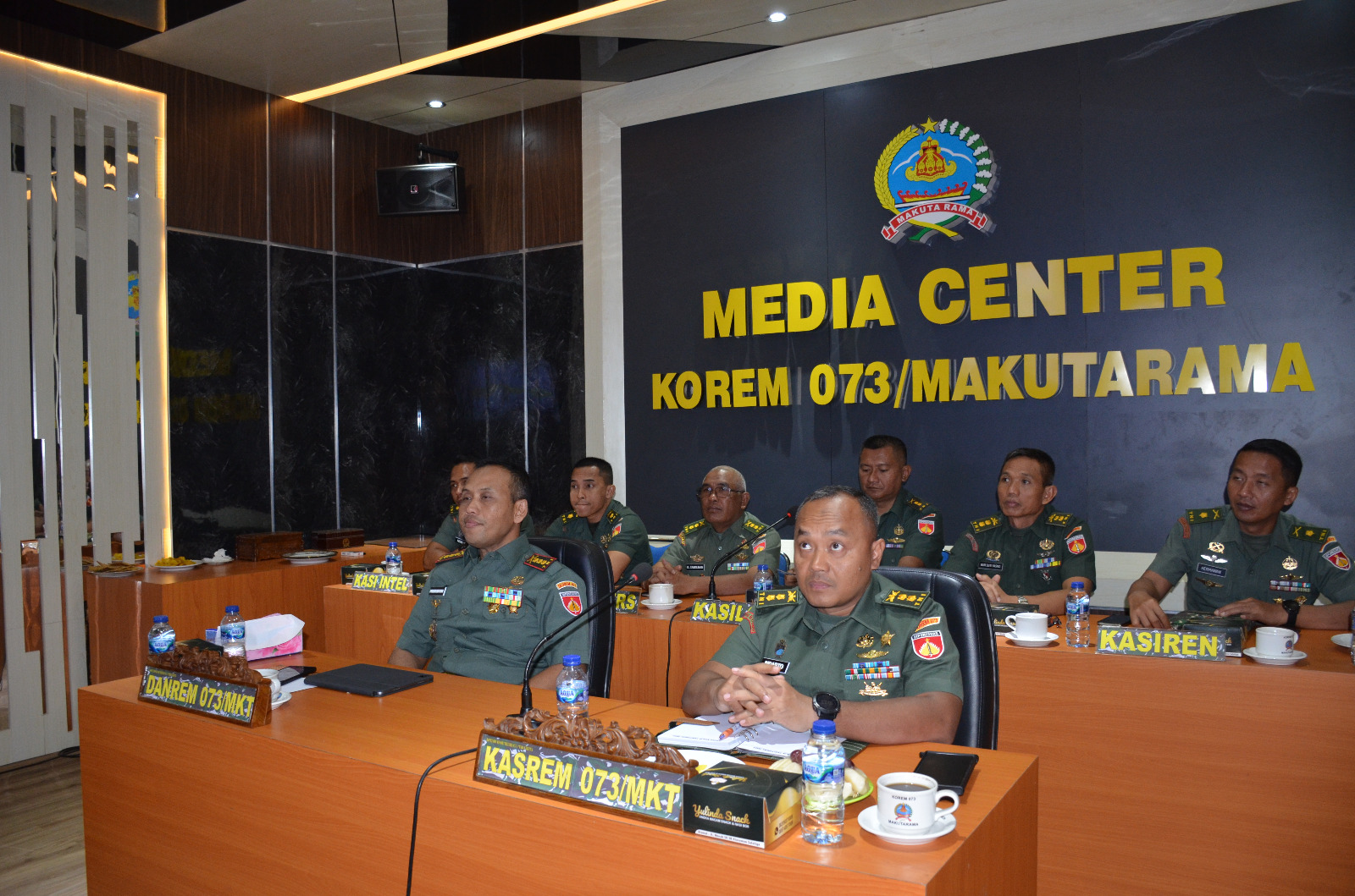 Korem 073/Makutarama Ikuti Rapat Evaluasi Program Kerja dan Anggran Semester I TA. 2023
